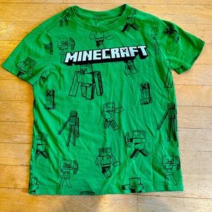 Green Minecraft T-shirt. Boys size 8. Like new.